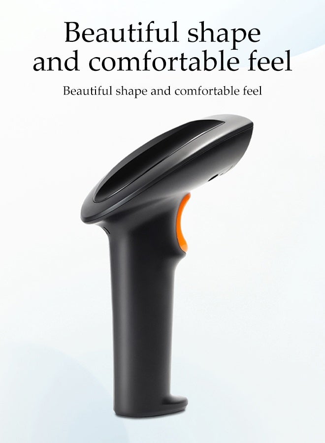 DUNISO Wireless 2D QR Barcode Scanner,Wired Handheld Bar with Foldable Stand,Wired Automatic Bar Code Scanner,Plug and Play,Comfortable and Durable,for Laptops, Computers, Cashier, POS - Image 2